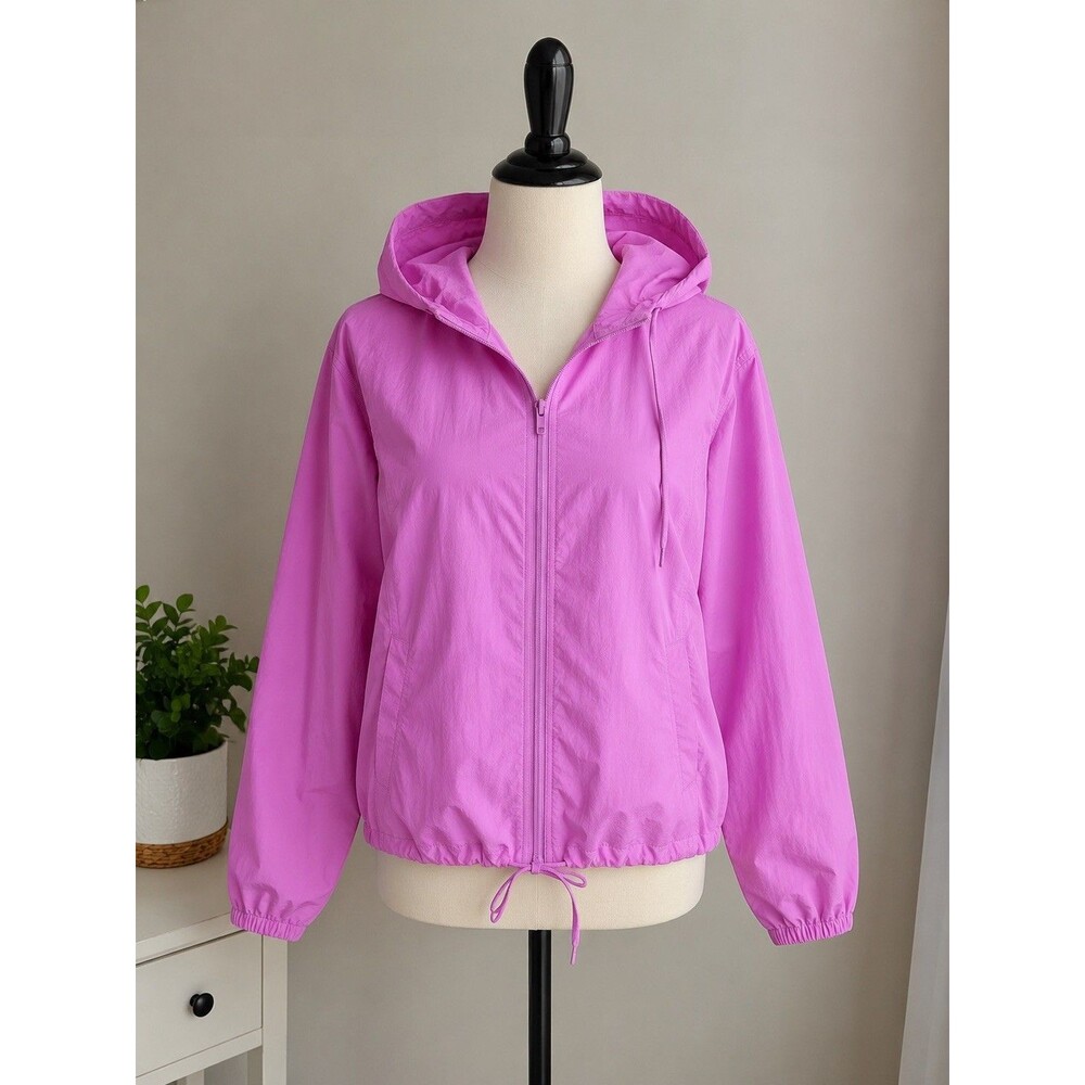 Avia Women's Windbreaker Jacket Size M NWT Magenta Pink Lightweight Zip Up Coat
